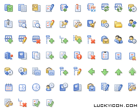 Set of icons for IT Audit: Document management system