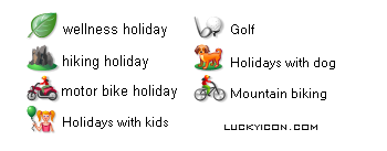 Set of icons for Destination Suedtirol