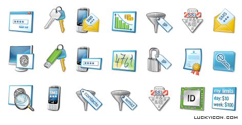 Icons for the section of website WebMoney Wiki